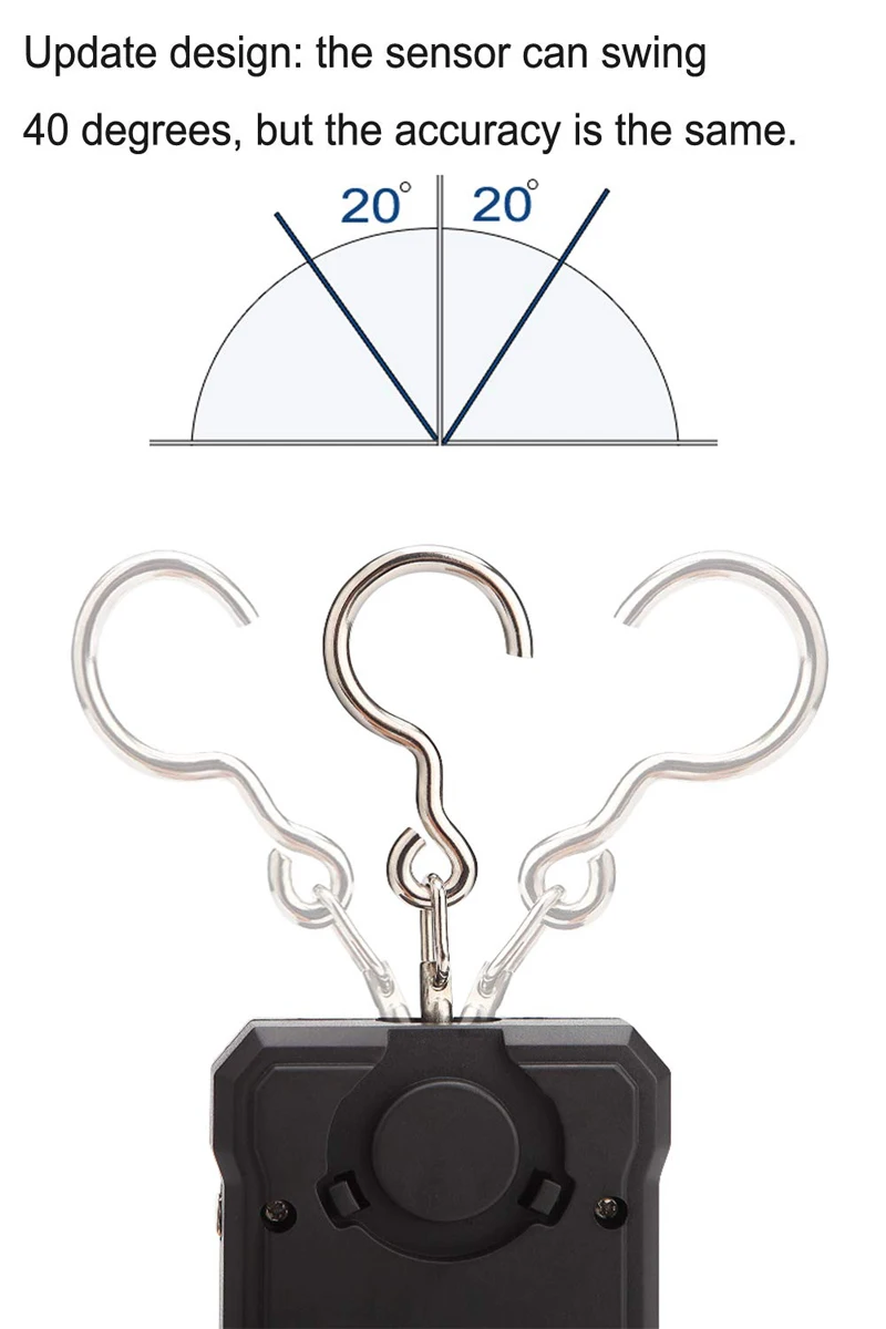 

Electronic Hanging Scale 75kg 10g Digital Scale Fishing Luggage Travel Weighting Steelyard Hook Kitchen Weight with Measure Tape