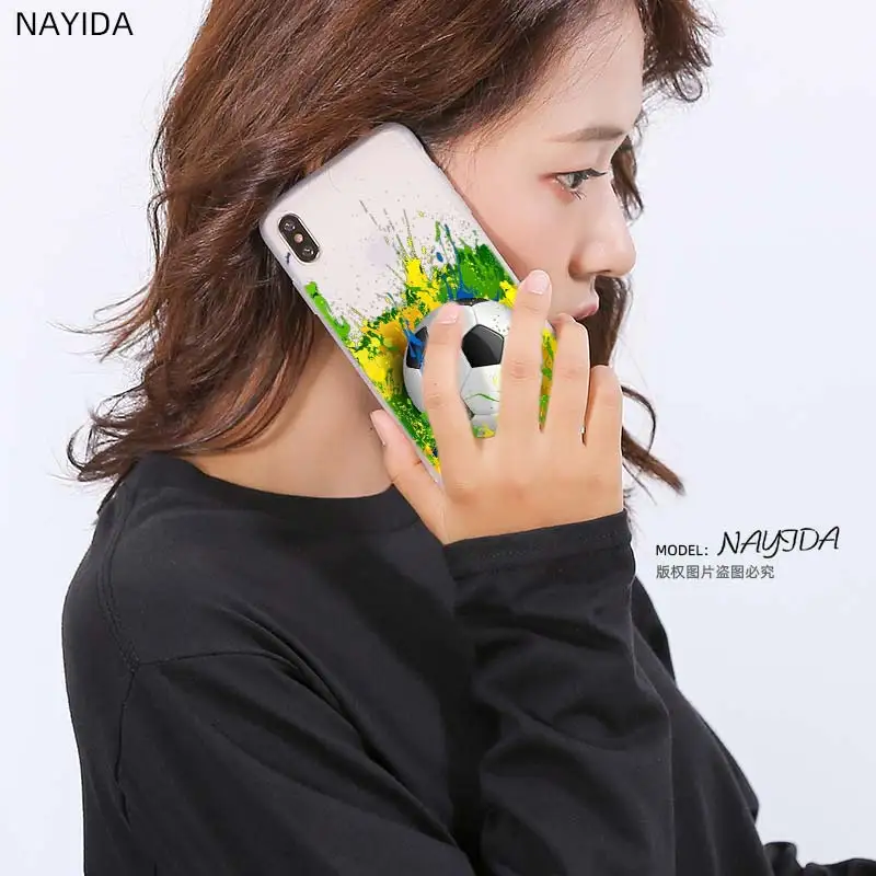 Soft Silicone Case For iPhone 13 12 Mini 11 Pro XS Max XR X 8 7 6 Plus SE S scratch proof Cover Football Soccer Ball Fundas | Мобильные