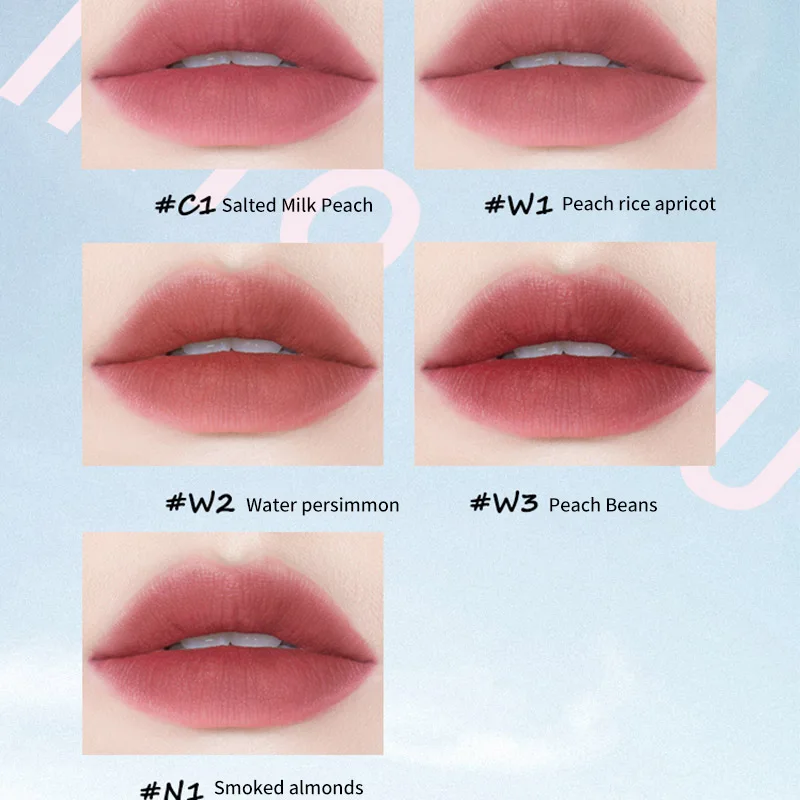 INTO YOU Matte Lipstick Light Thin Texture Lip Tint Long Lasting Natural Lip Mud For Lips Women Fruit Smell