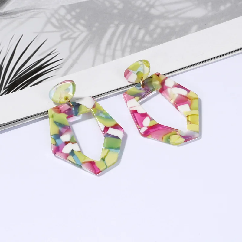 2019 Новый Boho Нерегулярные геометрические круглые разноцветный акриловый
