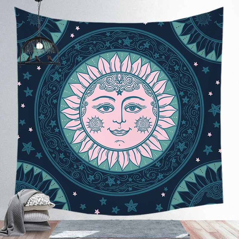 tapestry 19 Солнечный колдовство гобелен настенный ткань настенное одеяло фермерский дом домашний декор богемное украшение гардины для окон - Цвет: tapestry 19