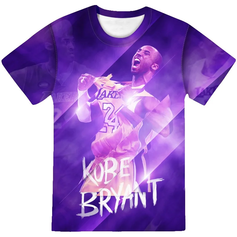 

Fashion Men And Women Fans Summer Short-Sleeved T-Shirts 3D Printing Basketball Superstar Sports Style Urban Hip-Hop Loose Shirt