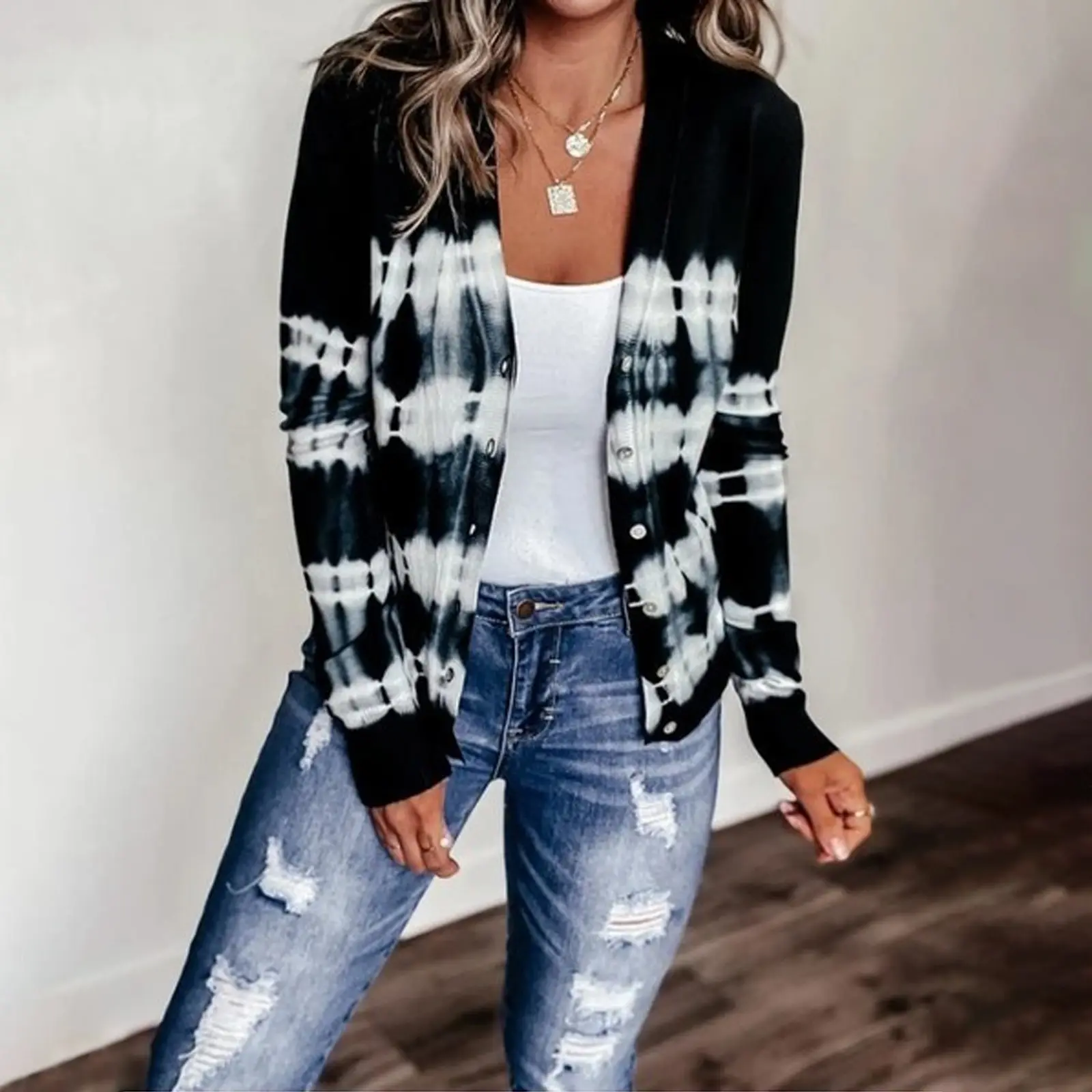 

Women Christmas Print Cardigan Coat 2020 Autumn Winter Hot Sale Workout Fashion Loose Open Stitch Female Casual Plus Size Tops