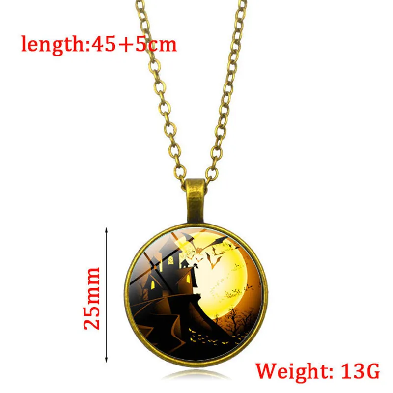 Женское и мужское ожерелье с кабошонами классическое медного цвета изображением