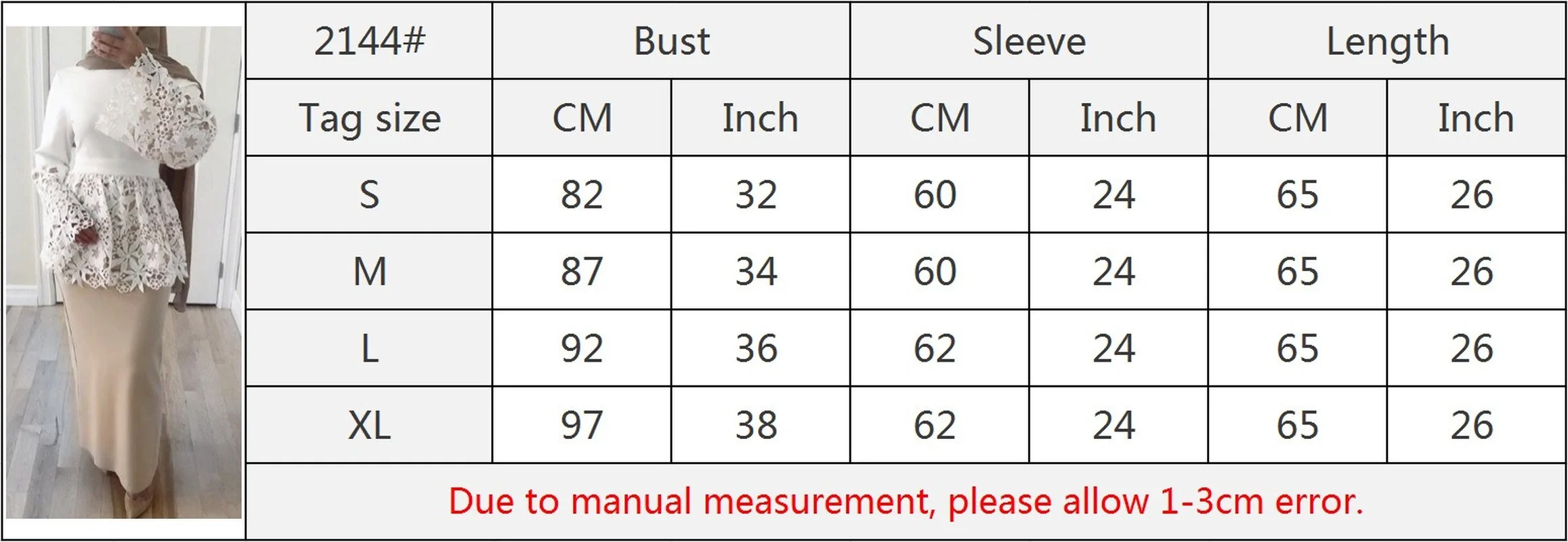 

Donsignet Woman Blouse Muslim Fashion Plus Size Flared Sleeve Lace Shirt Stand-up Collar Middle East Dubai Turkey Muslim Top