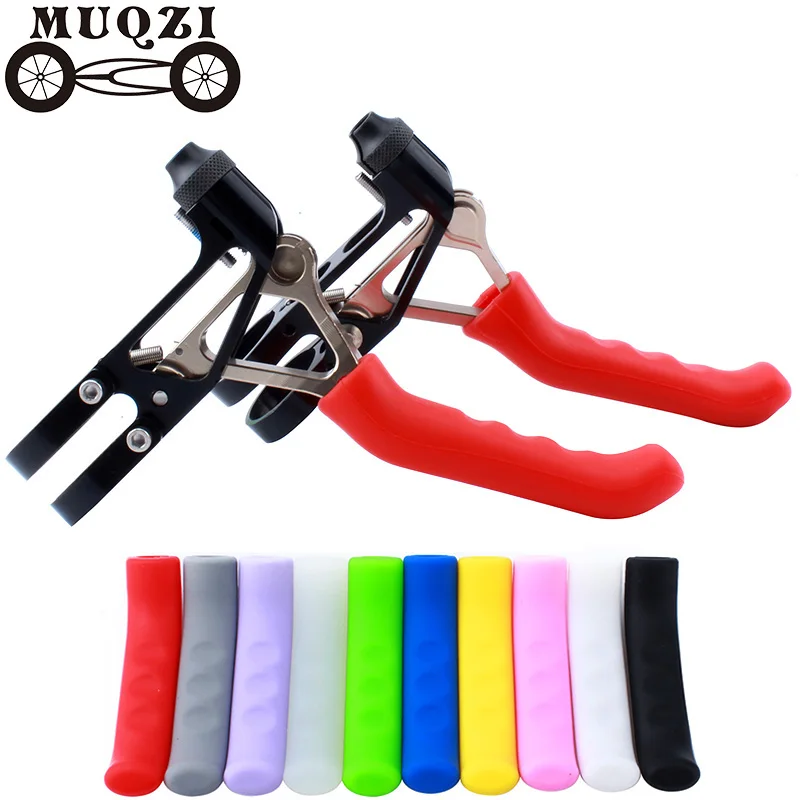 

MUQZI Free shipping 2pcs Silicone Gel Universal Type Brake Levers Handle Lever Protector Sleeve MTB Fixed Gear bike