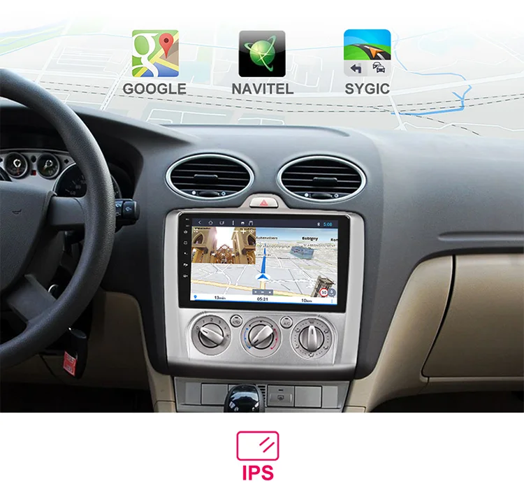 Автомобильный мультимедийный dvd-плеер для Ford Focus 2 MK2 2Din Android 9,0 Авторадио с навигацией gps стерео магнитола