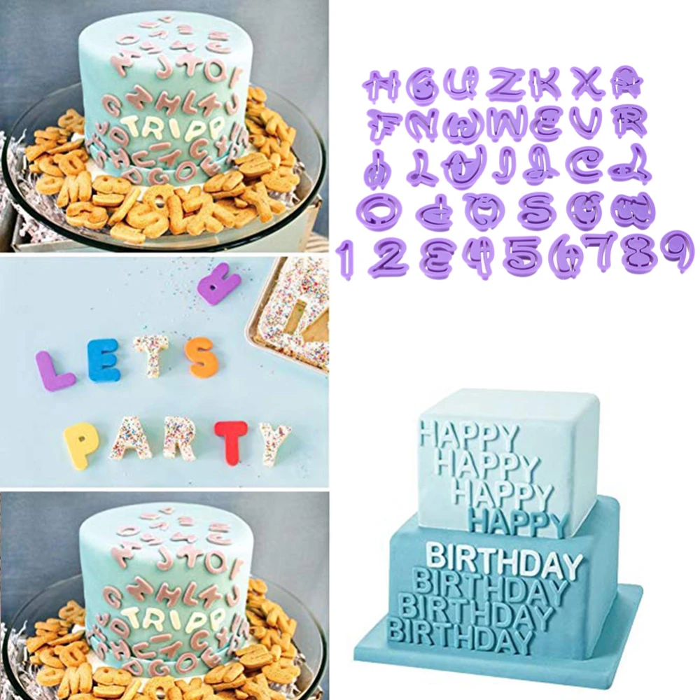 36 шт. числа буквы алфавита в форме режущие инструменты для печенья мастики формы