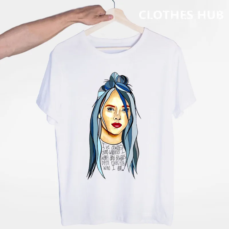 Billie Eilish футболка с круглым вырезом и короткими рукавами Летняя Повседневная модная футболка унисекс для мужчин и женщин
