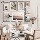 Марокко, Арабская архитектура, исламский плакат, пейзаж, холст, печать, цветок, воздушный шар, настенная живопись, ботаническая картина, декор