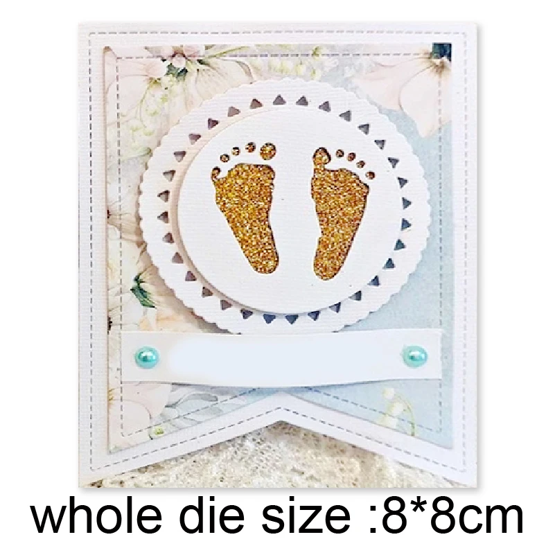 

metal cutting dies feets circle frame cut die mold decoration Scrapbook paper craft knife mould blade punch stencils dies