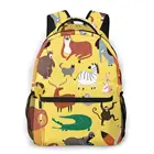 Рюкзак женский, наплечная сумка для девочек-подростков, школьный рюкзак с изображением диких животных