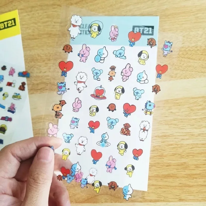 hqbtsc bangtan boys groups cartoon new transparent stickers computer stickers mobile phone stickers book stickers free global shipping