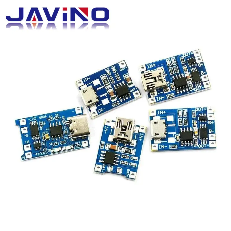 Зарядная плата TP4056 18650 5 шт. В 1 А Micro USB type-c литиевая батарея модуль зарядного