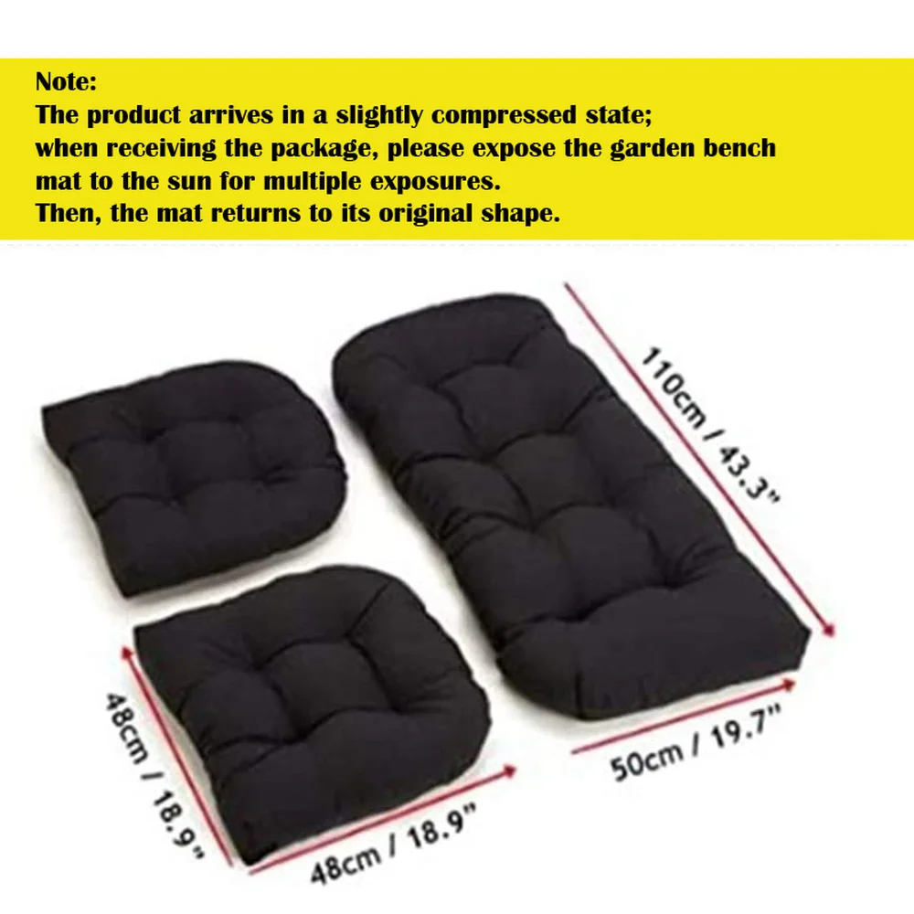 3 шт. хлопковая подушка на сиденье для сада | Дом и сад