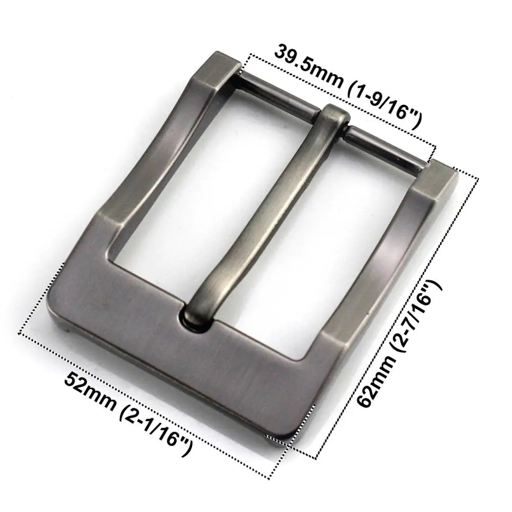 Metal 4cm Belt Buckle Men's Casual End Bar Heel bar Single Pin Half Leather Craft Jeans Webbing fit for 38mm belt | Дом и сад