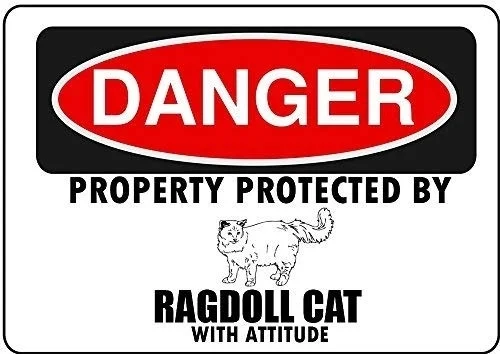 

Ragdoll Cat Parking Only Metal Tin Sign Home Decor Aluminum Sign for Garage Driveway