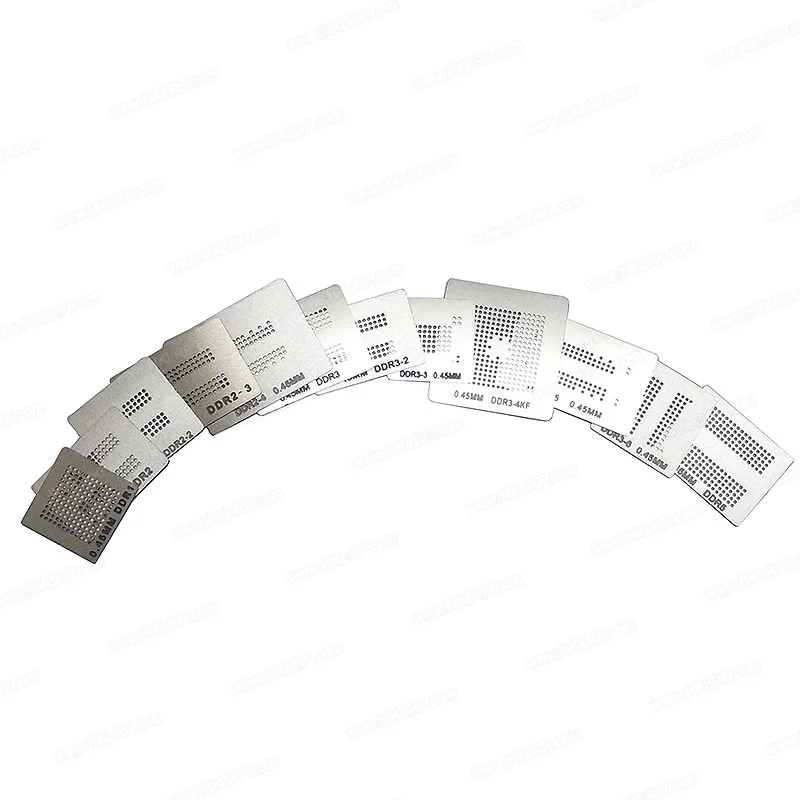 12 PCS BGA Reballing Kit Para DDR1-DDR5 Stencil Template |