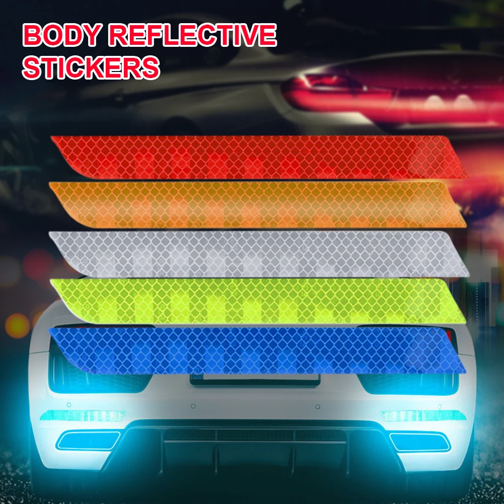 

Car Sticker Rear Bumper Reflective Sticker Safety Warning Sign Car Exterior Reflector Protective Flim Car Styling Accessories