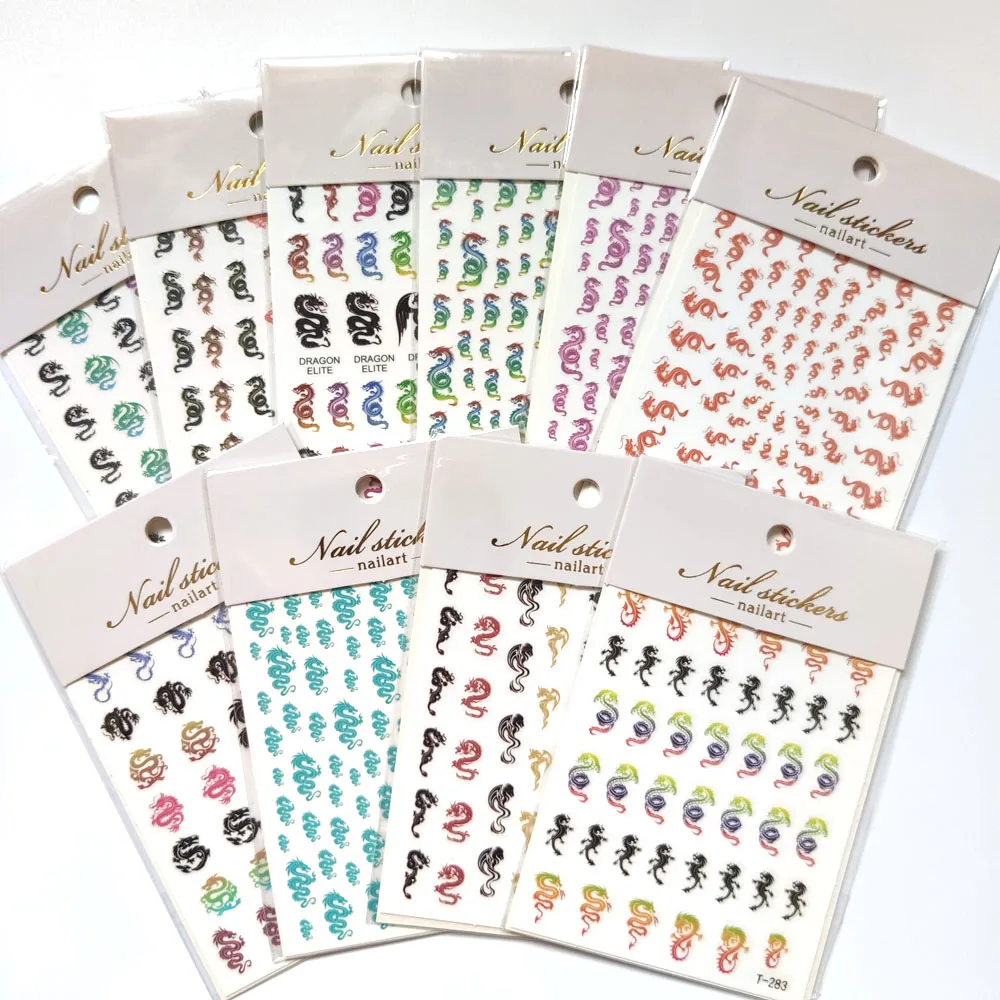 

1 шт., наклейка для ногтей в виде китайского дракона