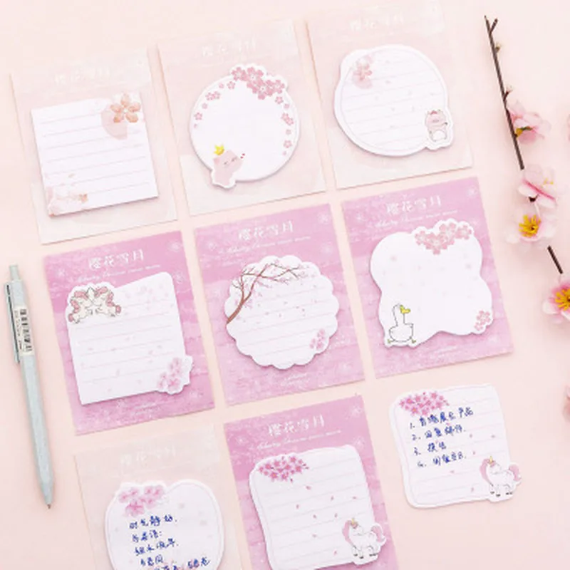 

1pcs Unicorn Sticky Notes Planner Sticker Stationery Memo Sheets Cute Novelty Student Memo Pad Kawaii School Supplies Stationery