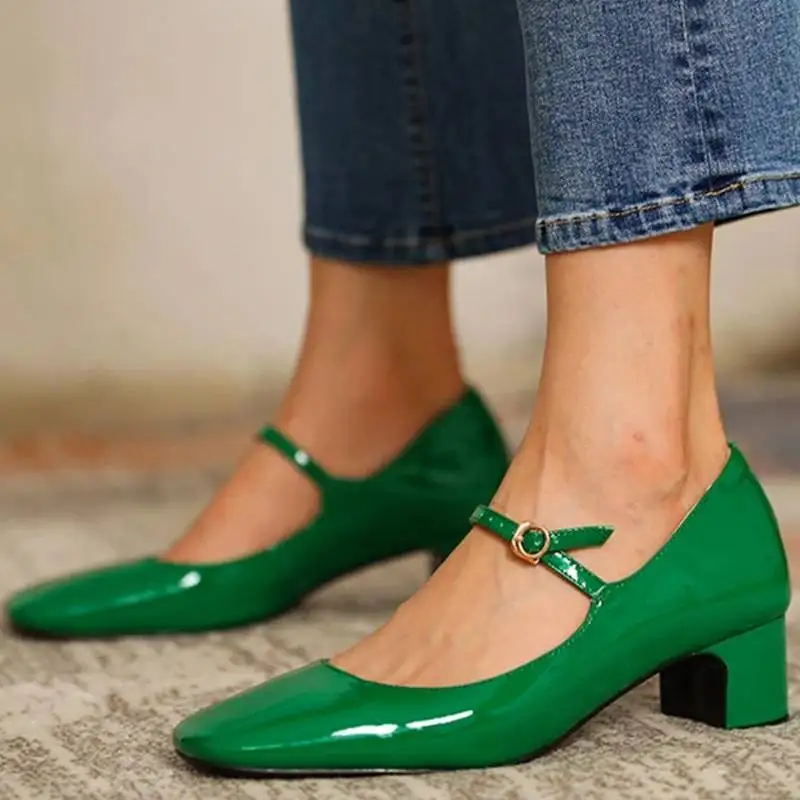 

Fashion Women's Shoes Mary Jane Style Ladies Shoes Low Heel Shallow Mouth Round Toe Solid Color Women's Shoes Party Shoes