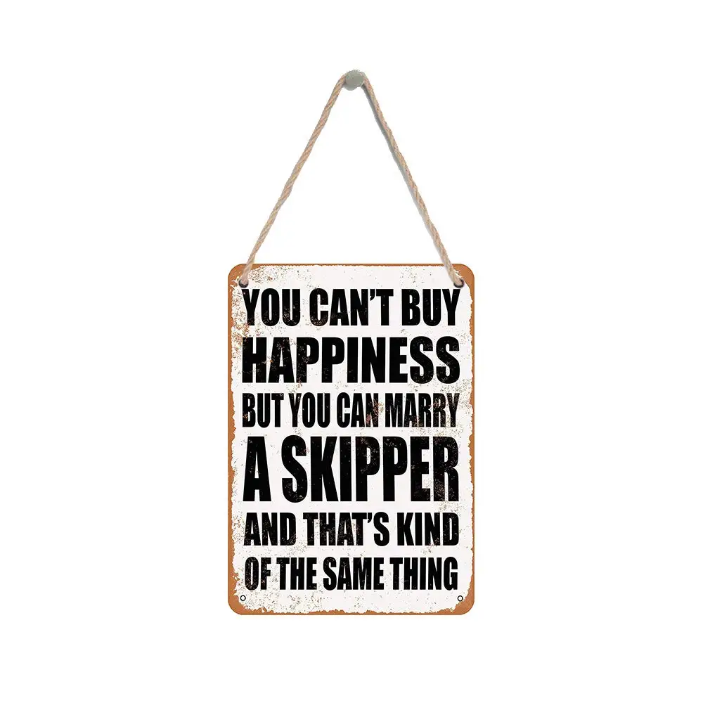 

Isaric деревянный подвесной знак 8X12 дюймов вы не можете купить счастье, но вы можете свадебить шкипера, Забавный деревянный знак