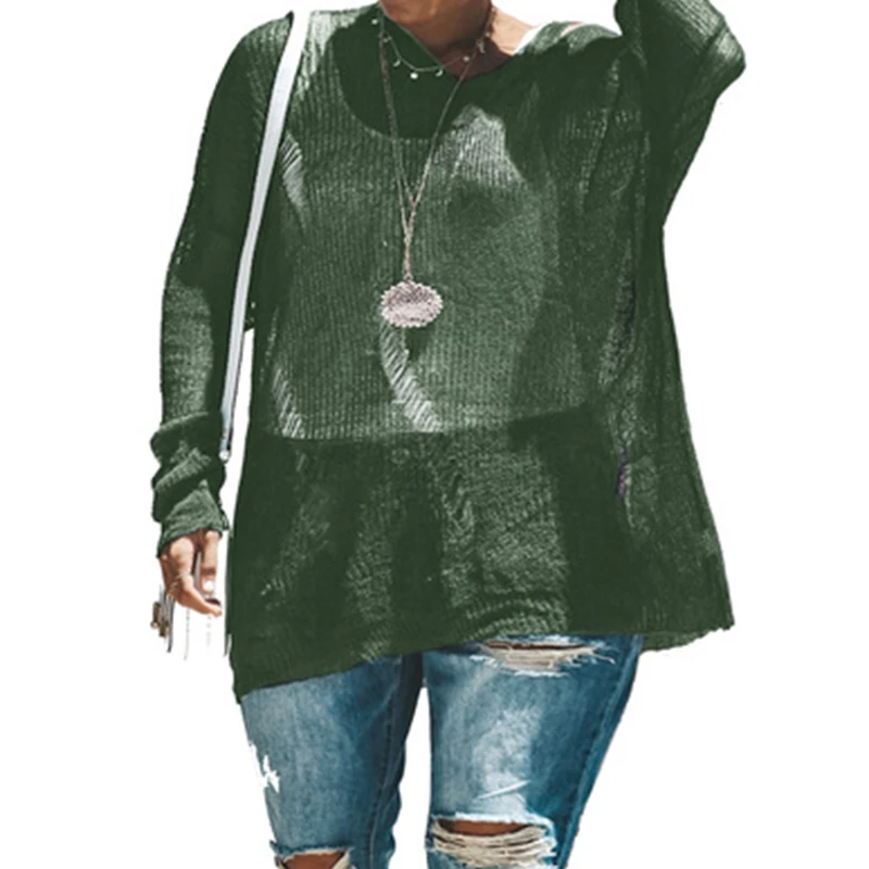 

Autumn and Winter Women's Fashion Casual O-Neck Basic Sweater Solid Knitted Pullover Long Sleeve Loose Female Jumper Plus Size