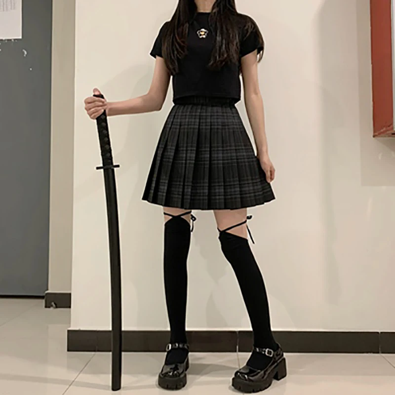 

Black Japanese Women Stockings For Women Cosplay Anime Cross Bandage Overknee Socks JK Uniform White Solid Stocking Cos Anime
