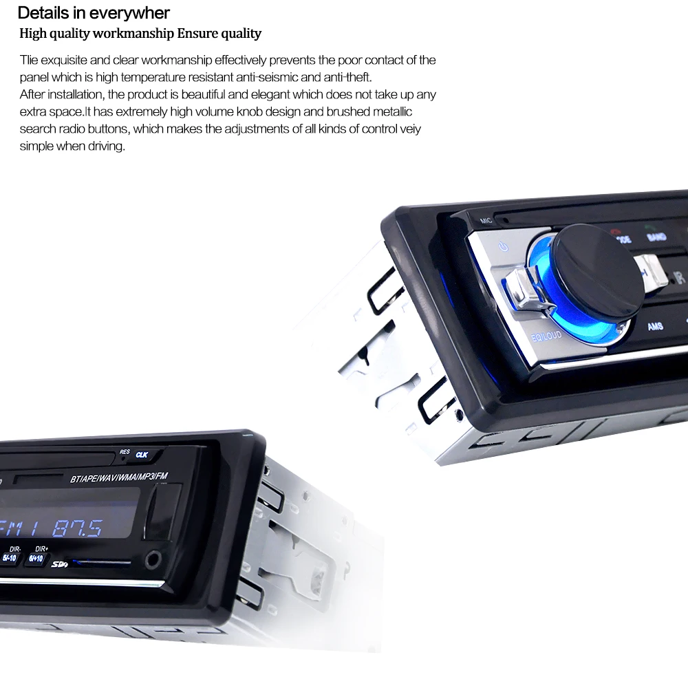 Автомобильный радиоприемник 12 В Bluetooth V2.0 автомобильная аудиосистема стерео 1DIN FM