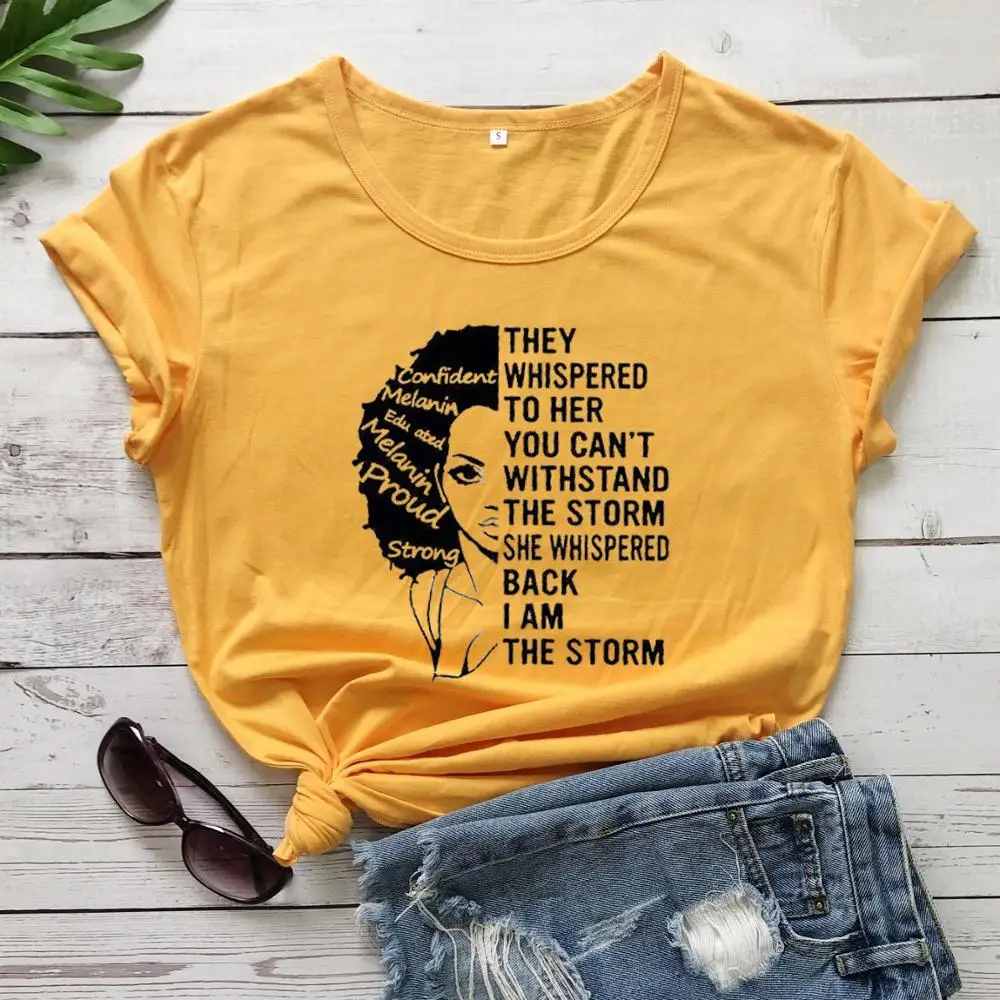 

they whispered to her you cannot t shirt women fashion graphic cotton young hipster tees vintage party hipster tees tops M574