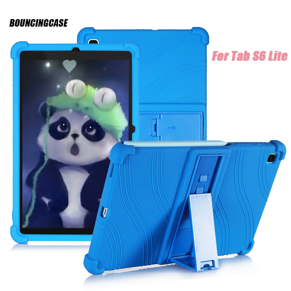 

Silicone Cover For Samsung Galaxy Tab S6 Lite Case 10.4'' 2020 Kids P610 P615 Tablet Stand Shockproof Protective Shell Sleeve
