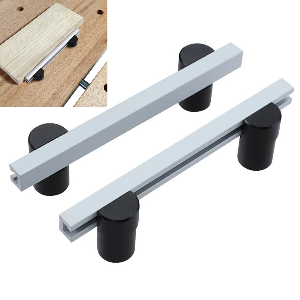 

Woodworking Workbench Fix Hole Aluminum Alloy Baffle 19/20MM Positioning Limit Tenon Block Stop For Work Table Accessories Tools