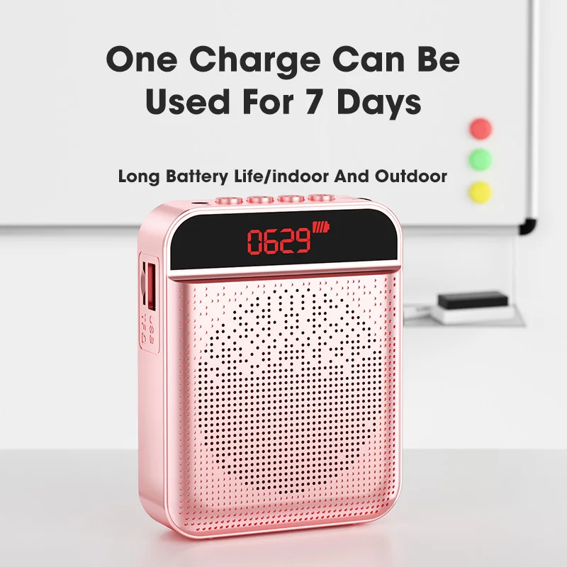 UHF мегафон микрофон Портативный усилитель голоса Учитель Беспроводной TF AUX