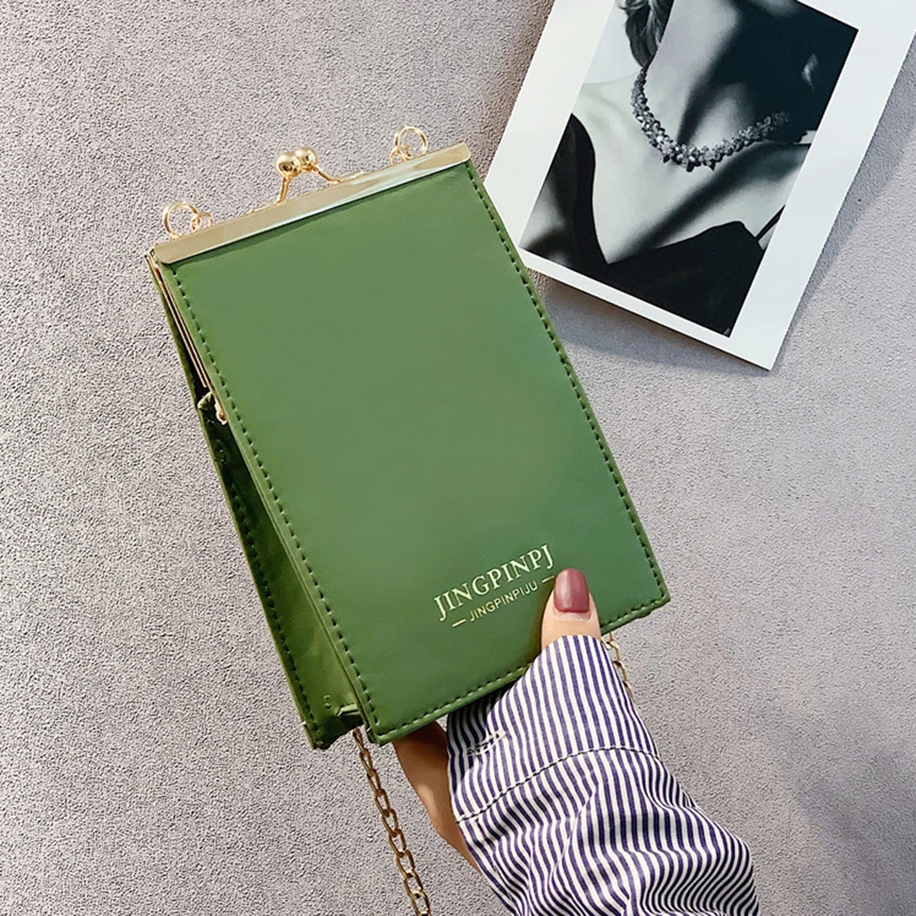 

Fashion Chain Crossbody Bags Women PU Leather Shoulder Bag PU Leather Chain Mobile Phone Shoulder bags Small Square Bag
