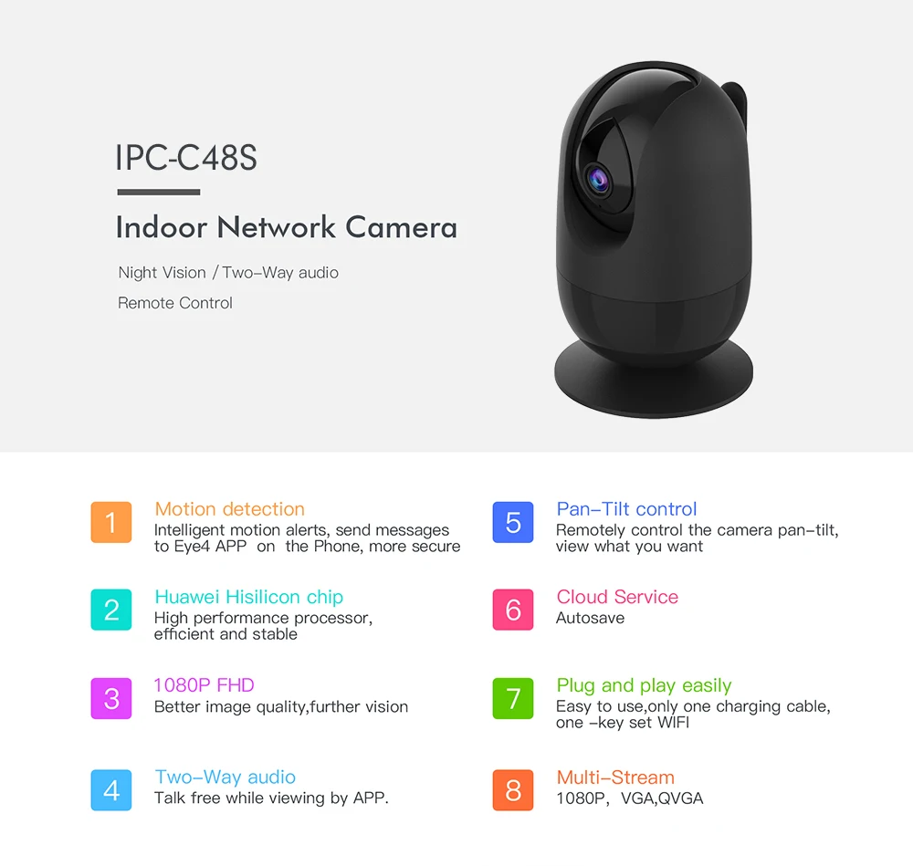 IP камера 2 Мп 4 ГГц Wi Fi ночное видение|Камеры видеонаблюдения| |