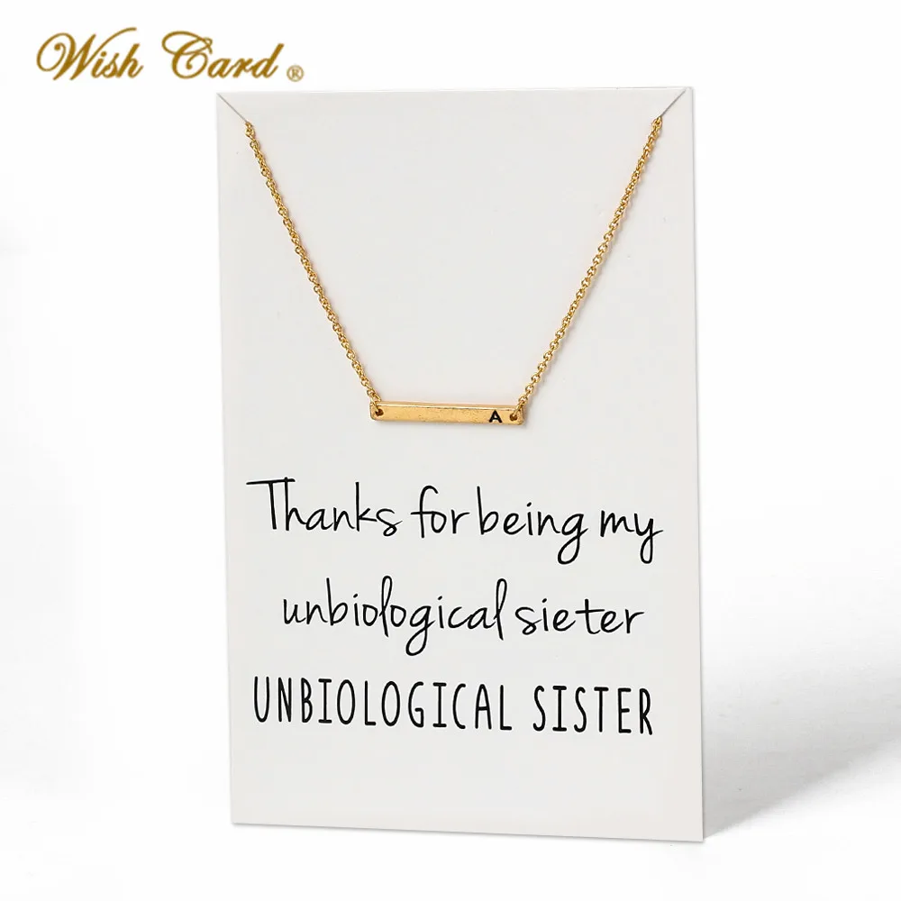 Простая модная открытка желаний ожерелье для женщин Золотой Серебряный цвет