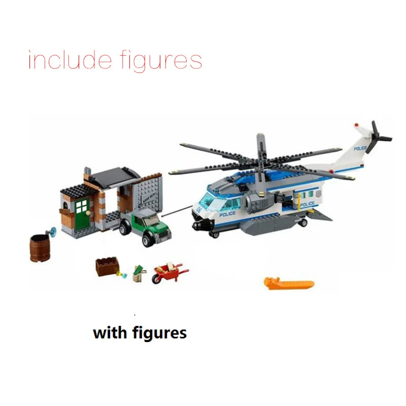 Загородный Патрульный вертолет геометрический строительный блок игрушки 528 шт.