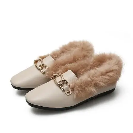 Женская обувь; зимние женские ботильоны на плоской подошве размера плюс; повседневные теплые зимние ботинки; модная обувь на меху; женские замшевые ботинки; Новинка - Цвет: 3-17 Beige