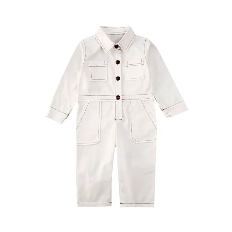 US 2020 Newborn Baby Girls Kids Wear-resistant Overalls Rompers Bodysuit Clothes | Мать и ребенок