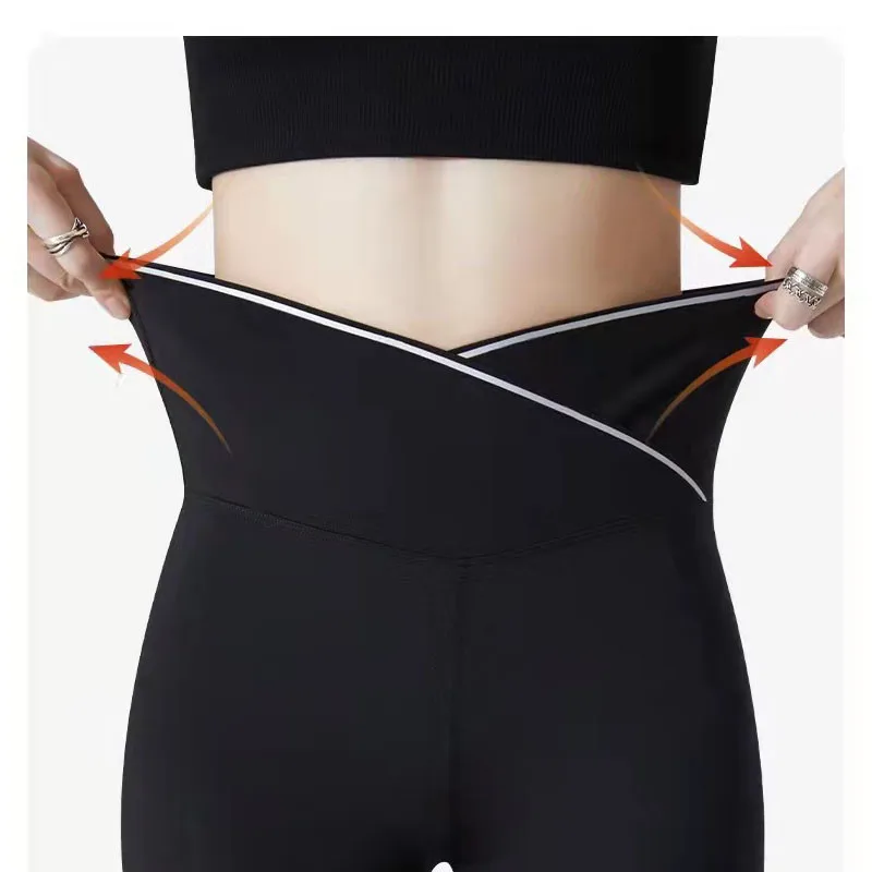 

Womens Leggings Ankle Length High Waist Fitness Thin Carry Buttock Shark Pants Solid Color Sports Leggings Skinny Pants Pantalon