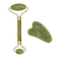 1pc facial massage roller double heads jade stone face lift hands body skin eye face neck thin relaxation slimming skin board