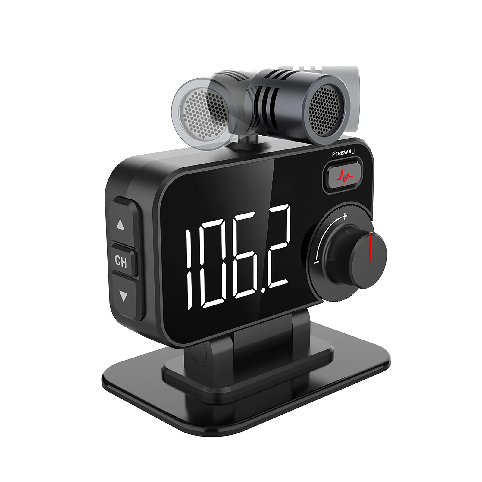 

AOZBZ Bluetooth FM Transmitter Car Radio Adapter On Board Radio Transmitter Receiver Music Player with 2 USB Ports TF Cards