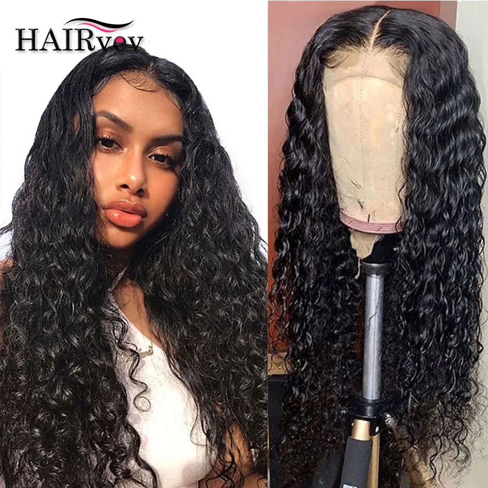 

30 Inch Water Wave Brazilian Human Hair HD Transparent Lace Closure Wigs Natural Hairline 150% Density Pre Plucked Remy Hair Wig