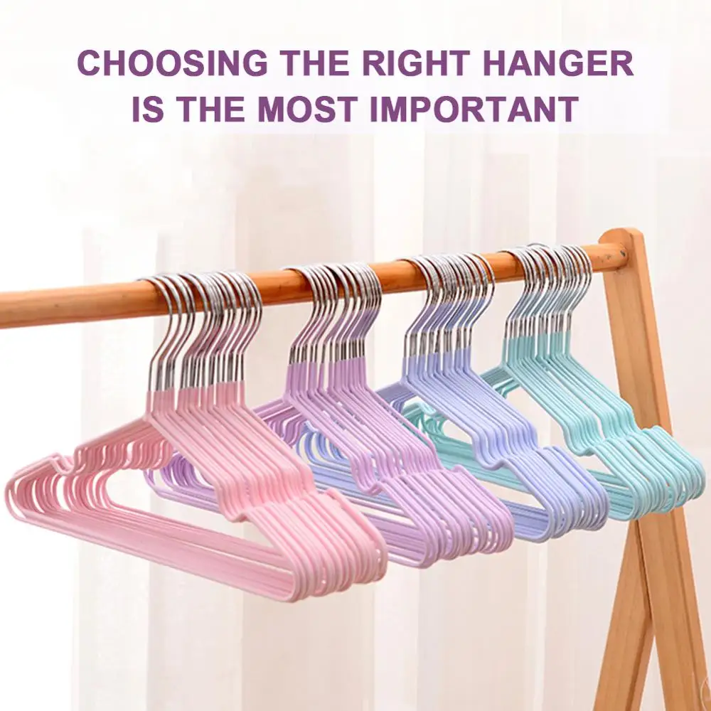 10 Pcs Children Adult Clothes Hanger Drying Rack Non-Slip Metal Shirt Hook Hangers Coat Accessories |