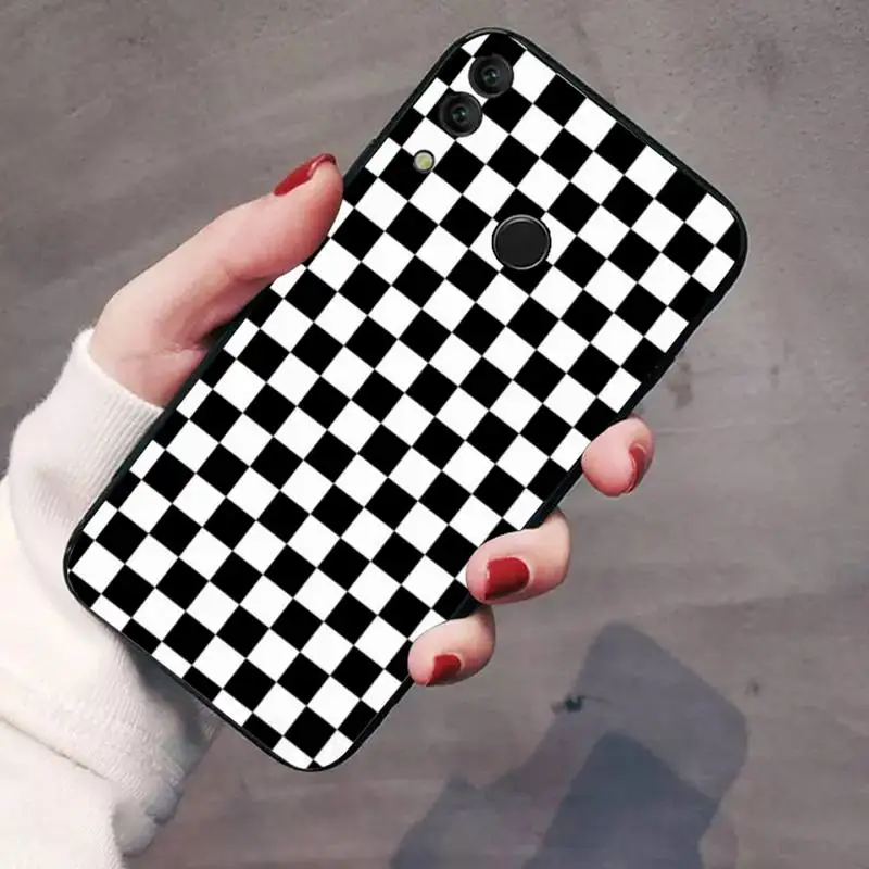 

Checkerboard Plaid Phone Case For Huawei Honor 7C 7A 8X 8A 9 10 10i Lite 20 NOVA 3i 3e