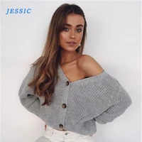jessic buttons up sweater cardigan women knitwear v neck womens clothing winter cardigan korean style on sale