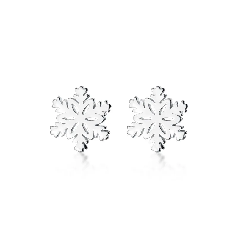 

La Monada Korean Minimalist Women Earrings Silver 925 Fine Jewelry Snowflake Silver 925 Stud Earrings For Women Christmas Series