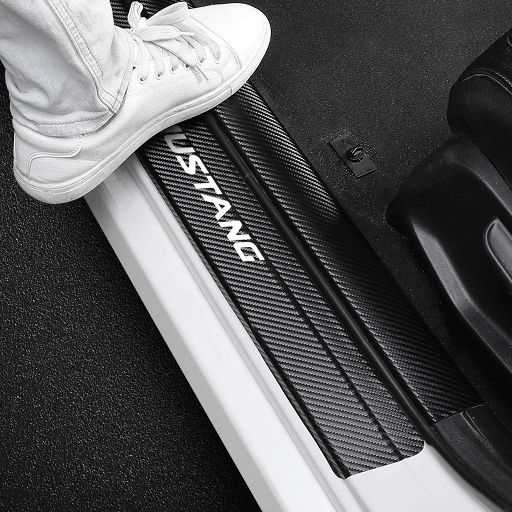 4 шт. защитные наклейки из углеродного волокна на пороги автомобиля аксессуары