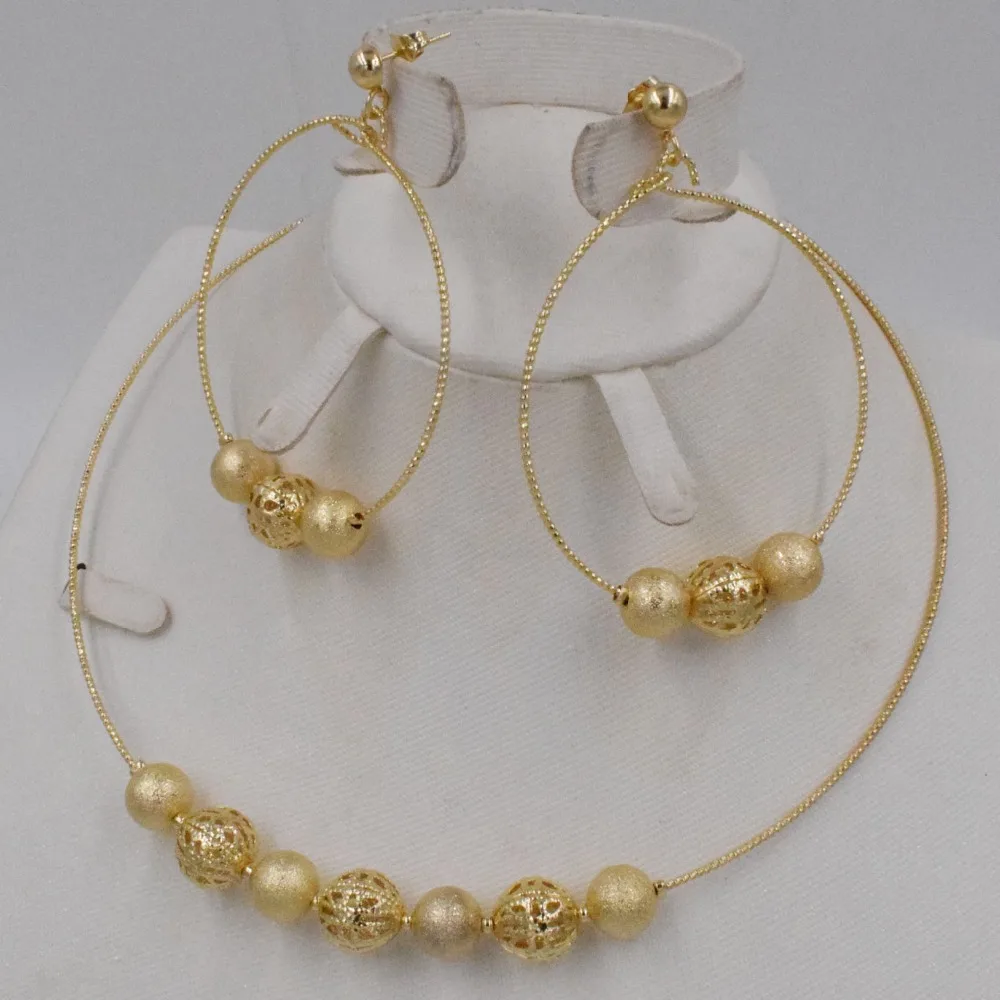 3 тонов set2018 Новинка Высокое Качество Италия 750 Ювелирные наборы Мода Parure Bijoux Femme Дубай ариканские серьги ожерелье Китай колье